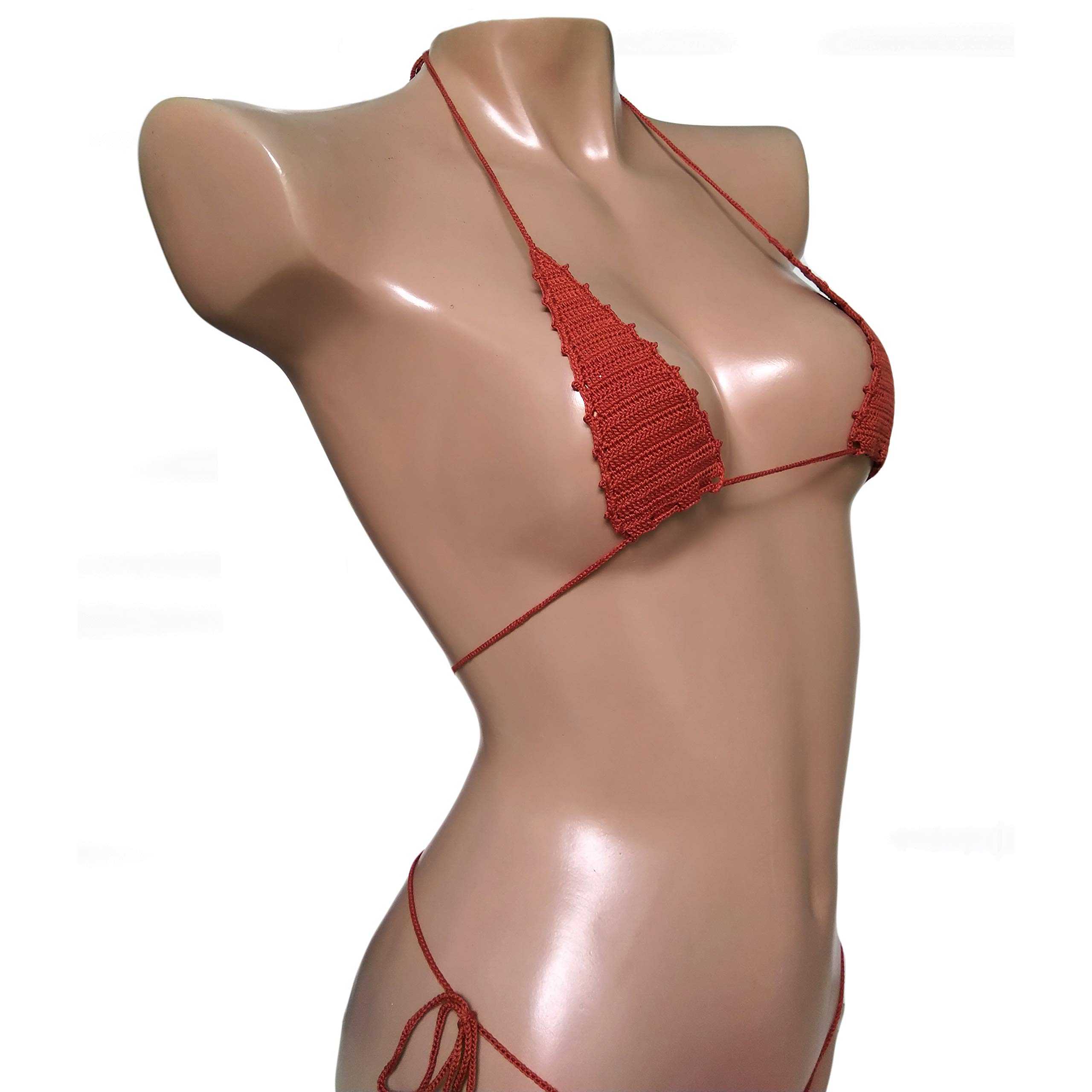 Extreme Micro Crochet Bikini Top - Adjustable Tiny Bikini for Women - One Size Fits Most - Perfect for Beach, Pool Party & Summer Vacations