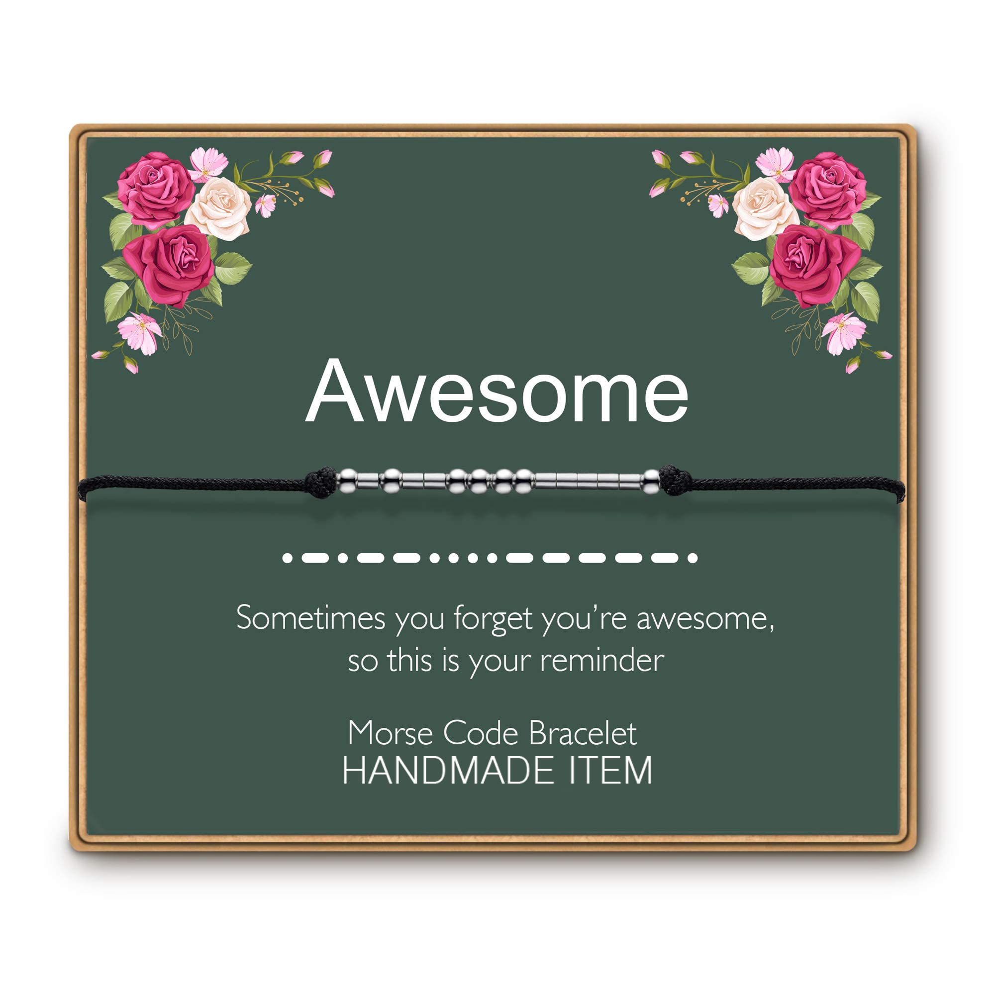 ASELFAD Morse Code Bracelets for Women - Unique Funny Birthday Gifts & Best Friend Friendship Jewelry - Perfect for Anniversaries, Valentines Day & Everyday Wear