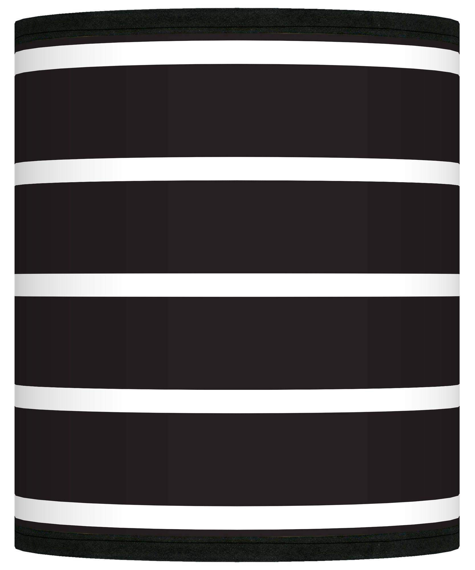 Black and White Striped Cylinder Lamp Shade 10