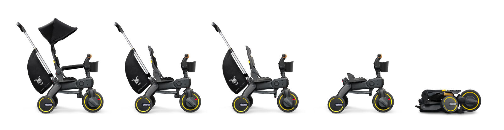Doona Liki Trike S5 - Lightweight Foldable Baby Stroller & Toddler Tricycle for Ages 1-5 | Perfect for Park Walks, Shopping & Travel