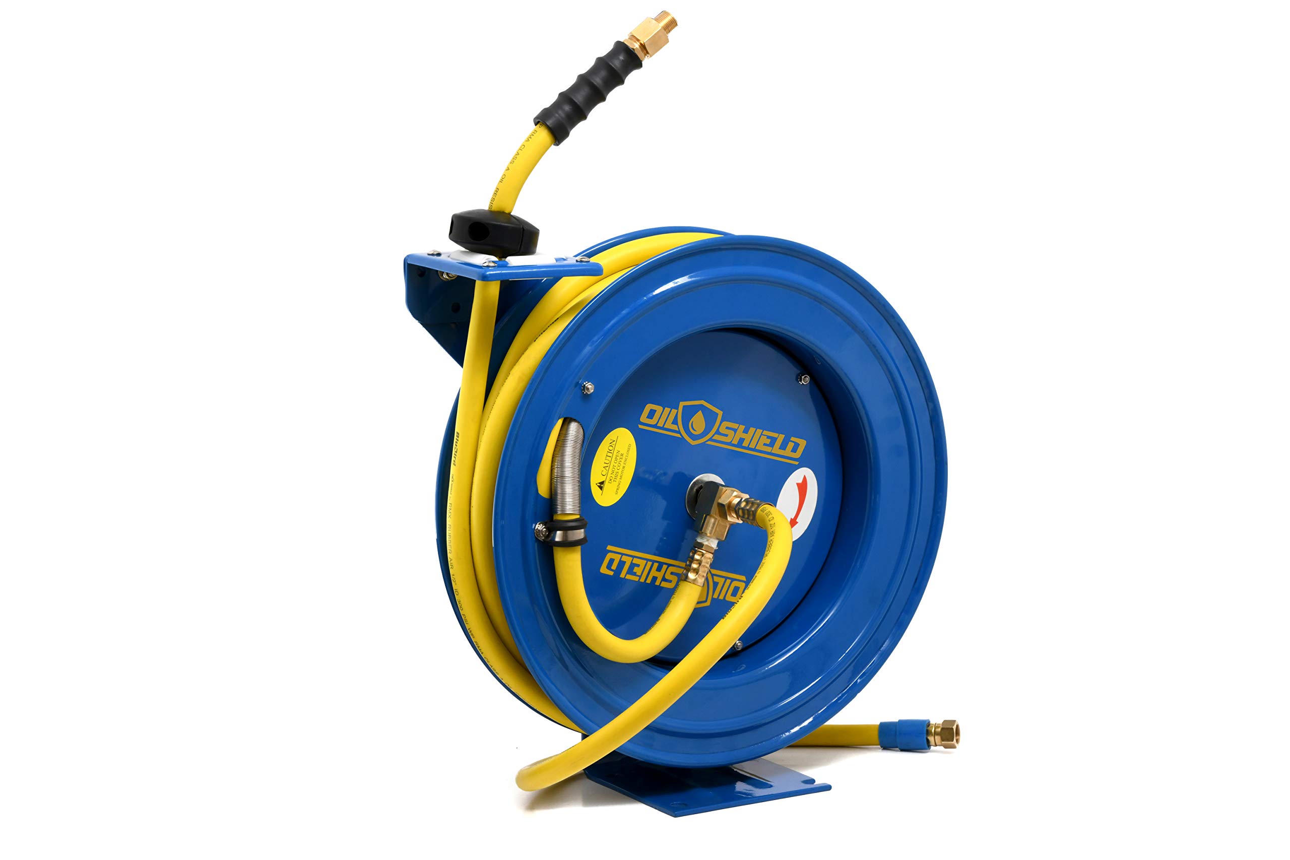 OilShield 18ga Heavy Duty Retractable Air Hose Reel - 1/2