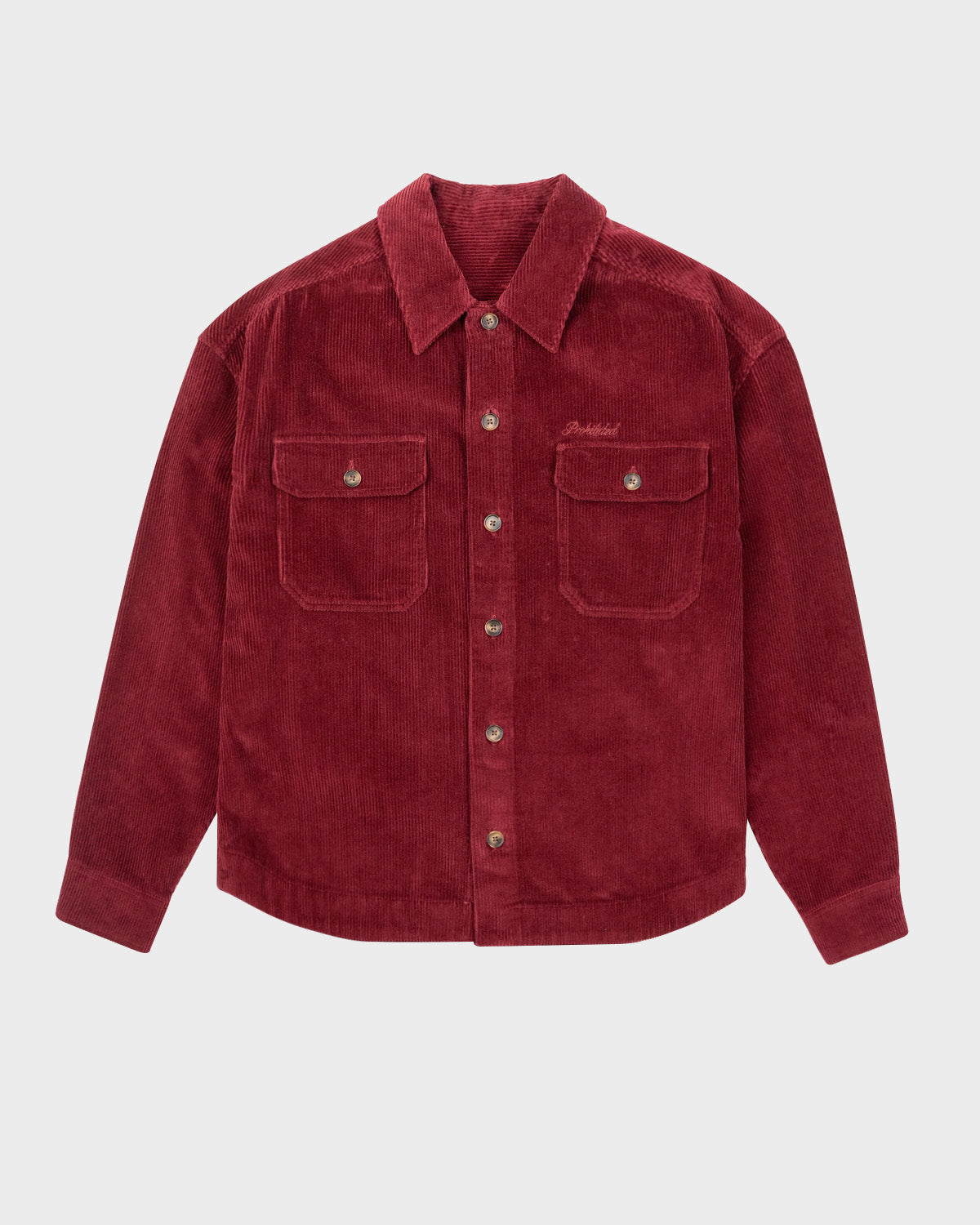 Corduroy Overshirt for Men - Burgundy Wine Red Button Up Shirt Jacket | Casual Fall & Winter Layering, Outdoor Activities, Streetwear Fashion