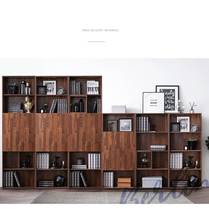 Christina NEW YORK HILTON Scandinavian Style Solid Hardwood Bookcase Display Shelf - Perfect for Living Room, Bedroom, Office & Library Storage