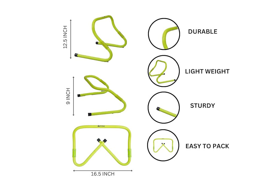 Adjustable Speed Training Hurdles for Track & Field - Warrior Sports Equipment for Sprint Drills, Agility Workouts & Football Practice