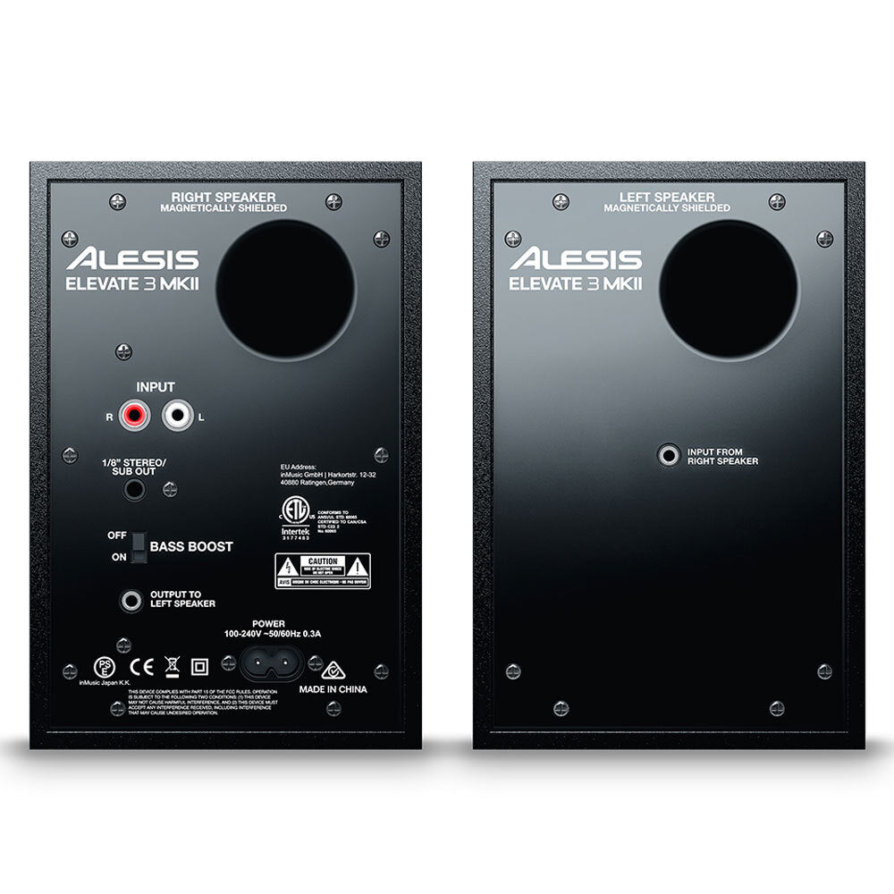Alesis Studio Monitor Speakers (Pair) - Professional Studio-Grade Sound for Music Production, Recording & Home Audio