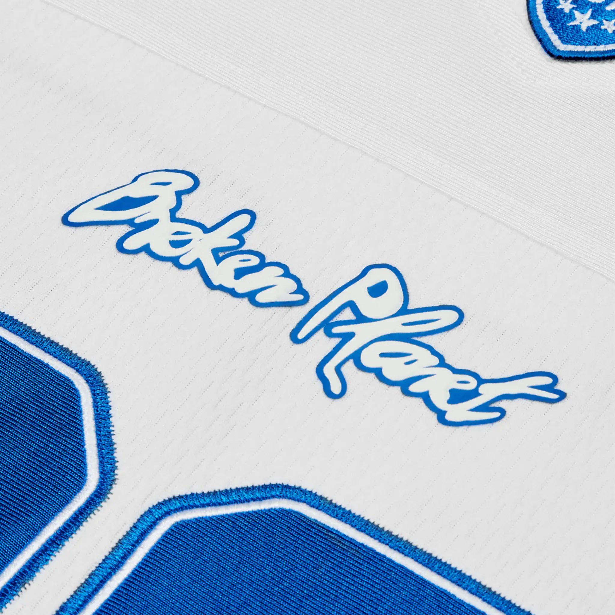 Broken Planet White and Blue Football Jersey - Men's Sports Jersey for Soccer, Training, and Match Play - Perfect for Fans, Players, and Casual Wear