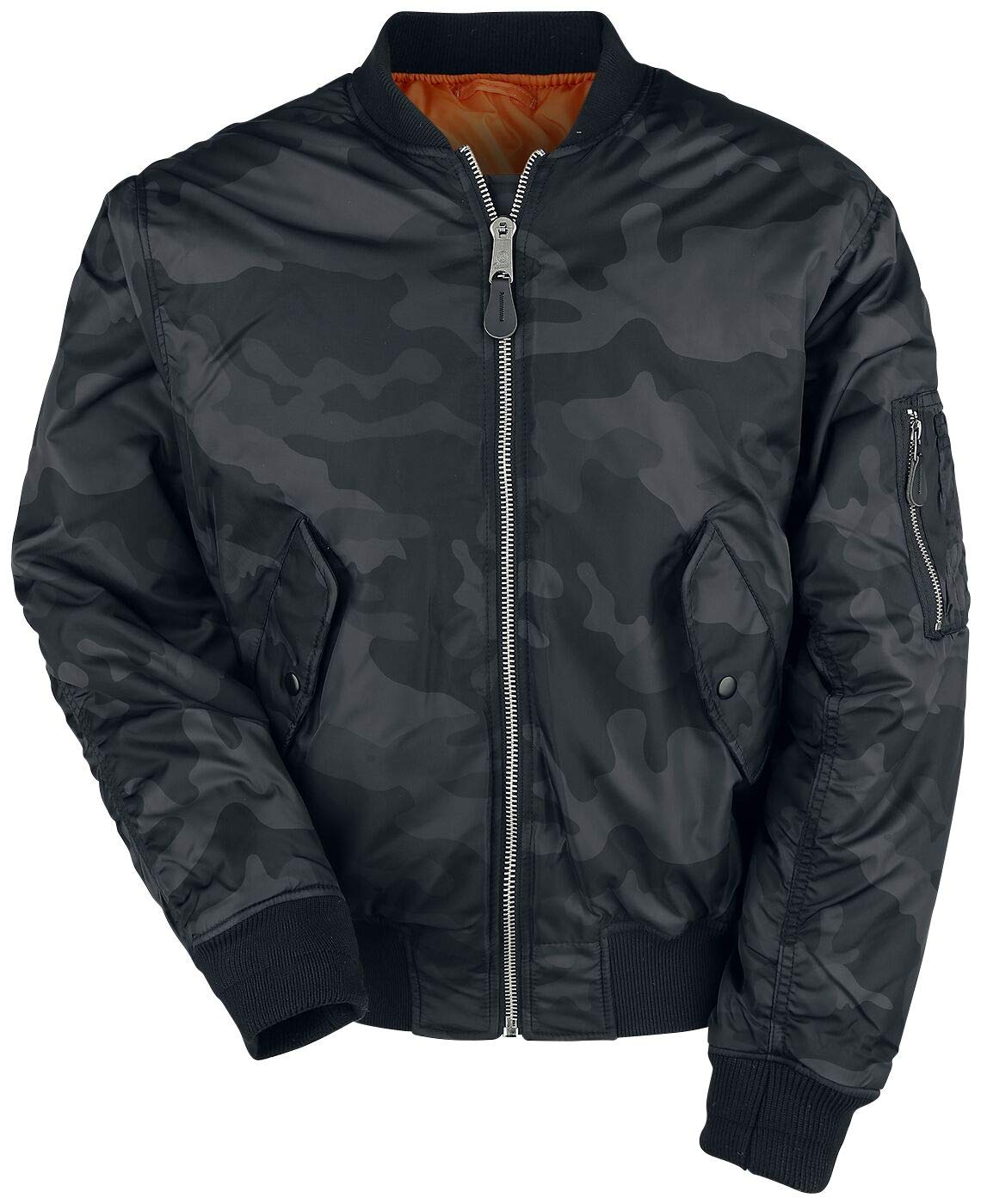 Brandit Men's MA1 Bomber Jacket - Classic Military Style Aviator Coat for Casual & Outdoor Wear