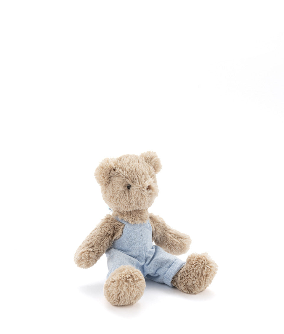 Adorable Baby Honey Bear Overalls in Soft Baby Blue - Perfect for Newborn Photoshoots, Playdates & Special Occasions