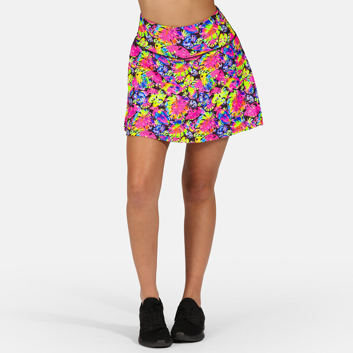 Women's Summer Palm Print Skort - Stylish & Comfortable Skirt Shorts Hybrid for Beach, Vacation & Casual Outings
