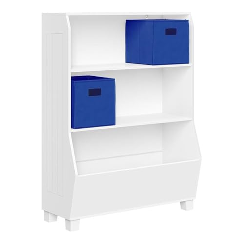 White With Blue Bins