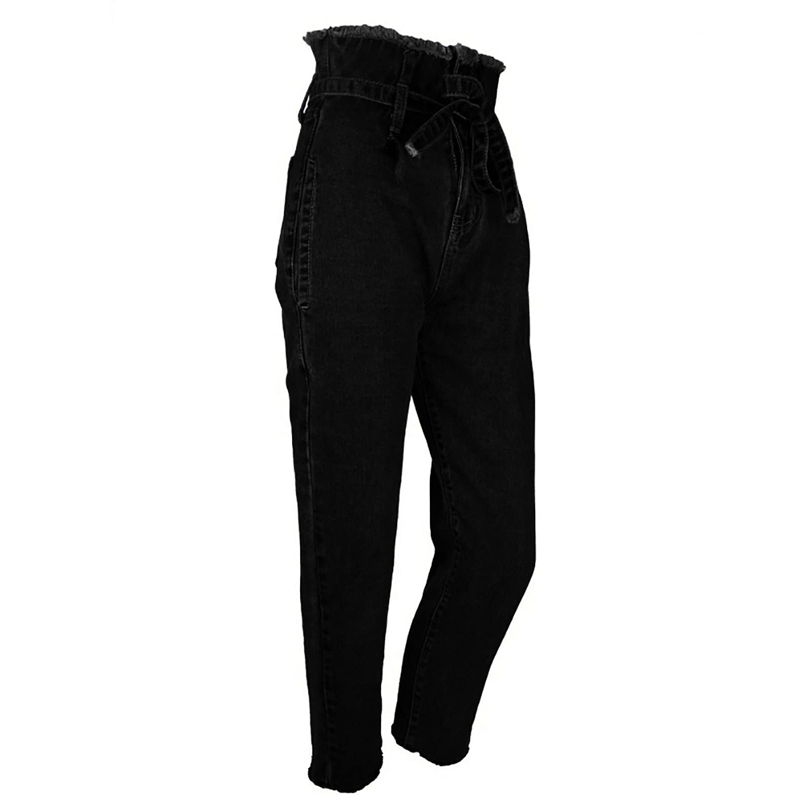 LIUguoo Women's High Rise Jogger Denim Jeans - Stretch Skinny Fit for Casual Wear