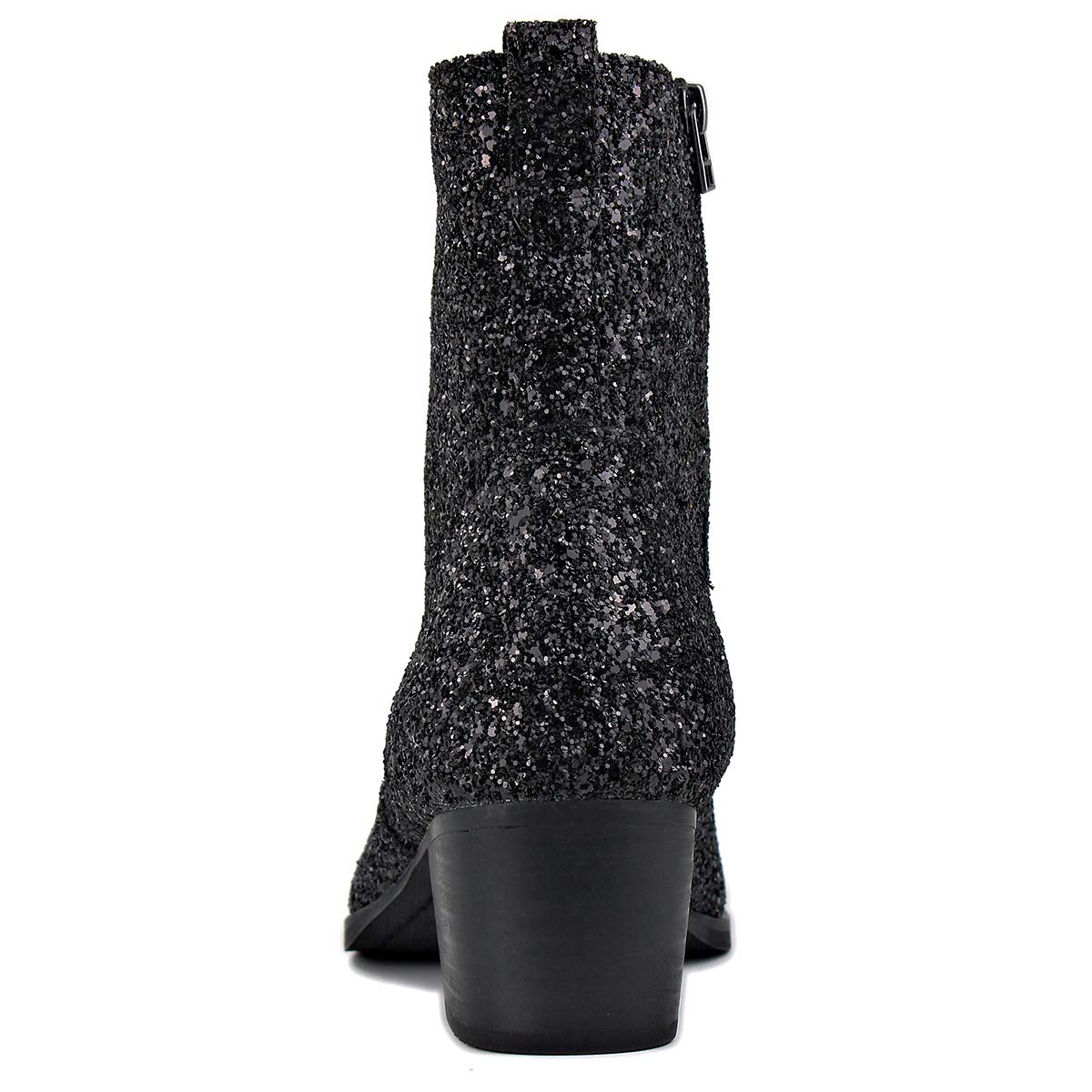 Premium Men's Leather Glitter Chukka Boots - Designer Dress Boots with Zipper & Casual Heel for Party, Date Night & Formal Occasions