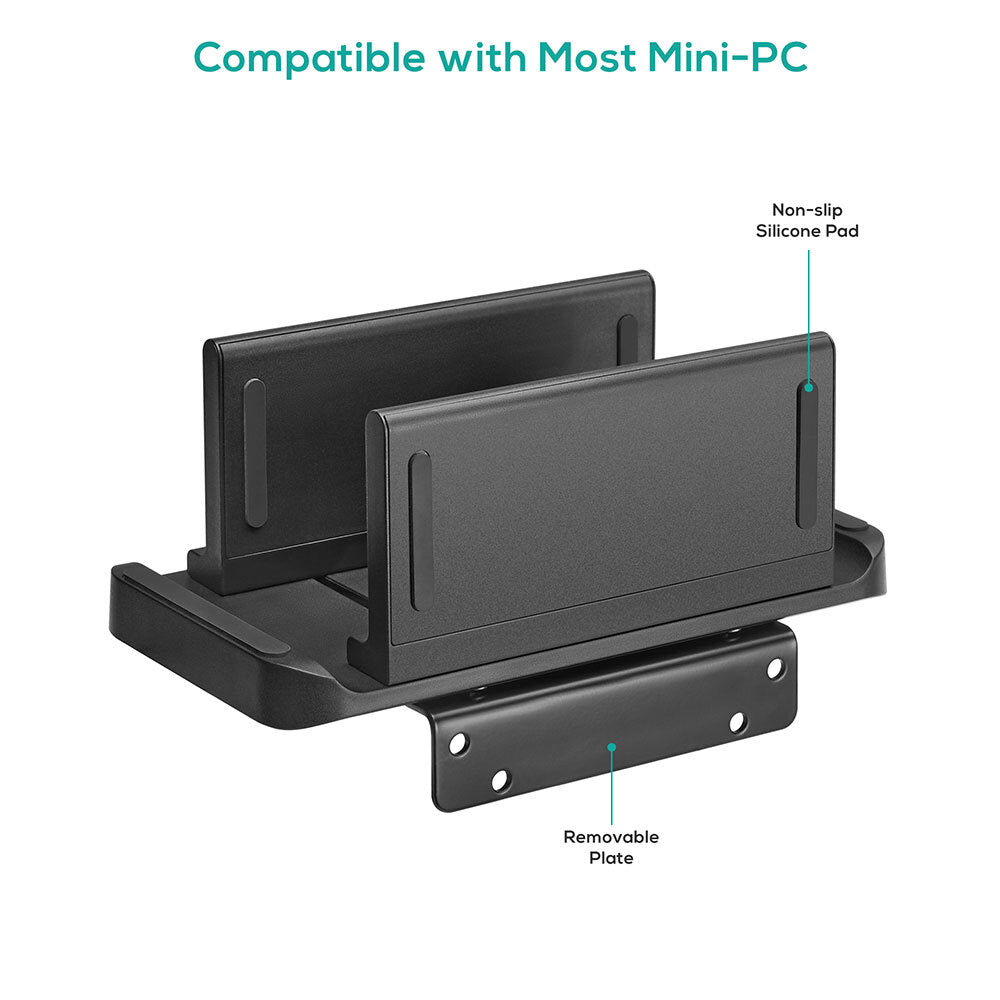 Activiva Multifunctional Thin Client Stand - Compact NUC & Mini PC Holder for Space-Saving Workspace Setup | Home Office, Gaming & Entertainment Use