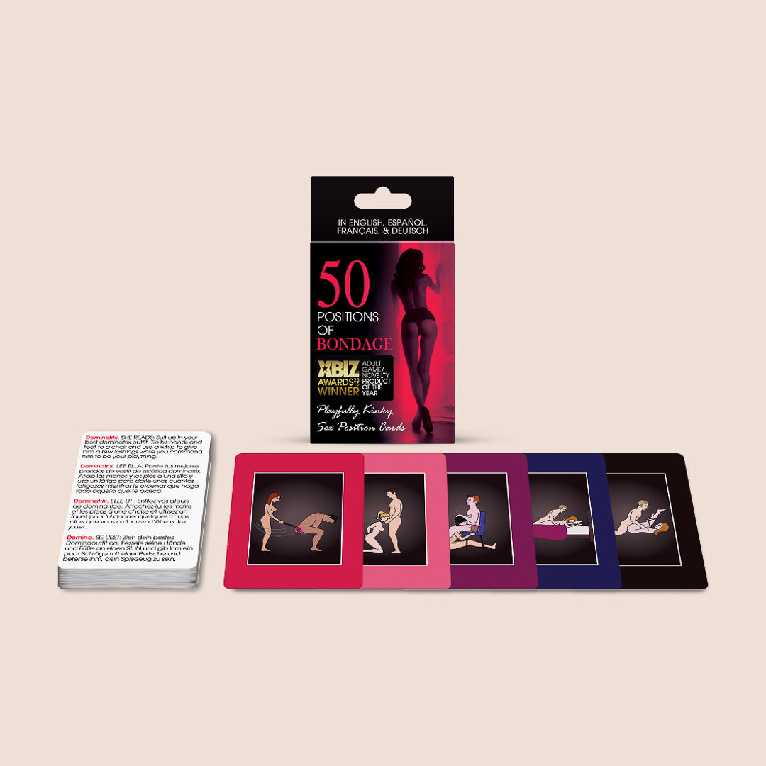 Kheper 50 Positions of Bondage Card Game - Adult Party Game for Couples & Friends - Perfect for Date Nights & Game Nights