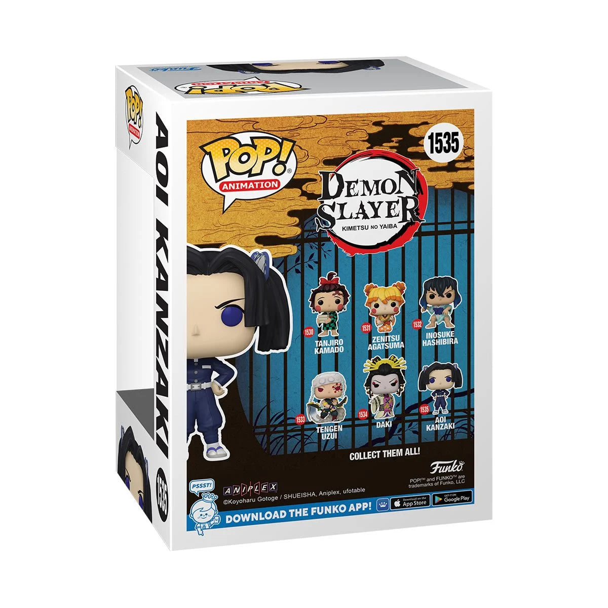 Demon Slayer Aoi Kanzaki Funko Pop! Vinyl Figure #1535 - Anime Collectible for Fans & Gift for Anime Lovers - Perfect for Display, Cosplay Inspiration & Home Decor