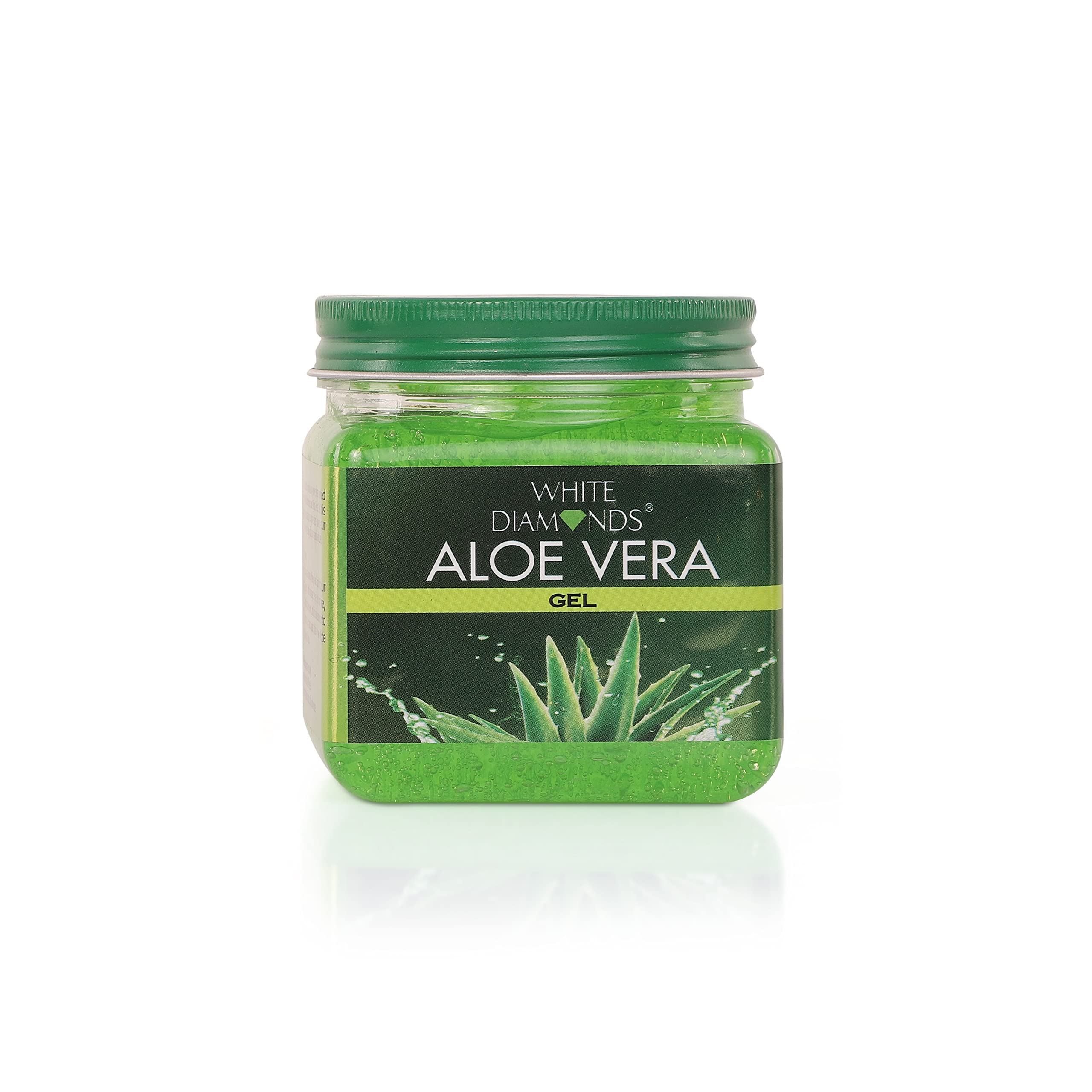 **WHITE DIAMONDS 100% Pure Natural Aloe Vera Face Gel – Hydrating Moisturizer for Skin, Acne Scars, Dark Circles & Hair Care | Soothing & Cooling Gel for Sunburn, Dry Skin & Daily Skincare | Pack of 1 (380 ml)**