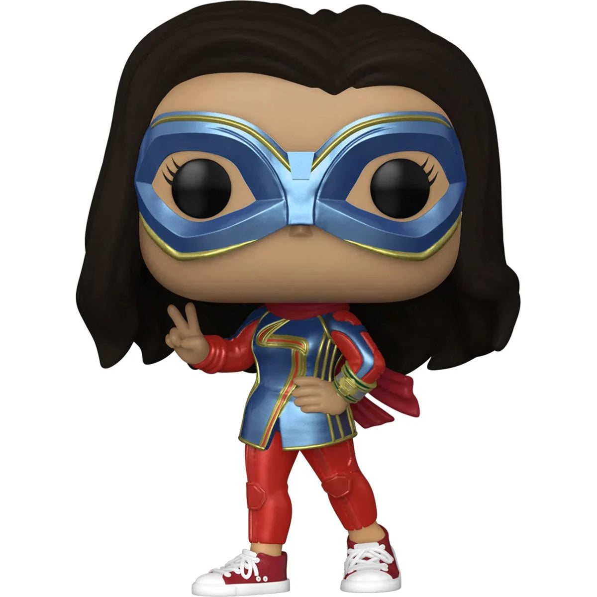 Marvel Ms. Marvel Action Figure with Peace Sign Pose - Collectible Superhero Toy for Kids & Adults - Perfect for Display, Gifts & Marvel Fan Collections