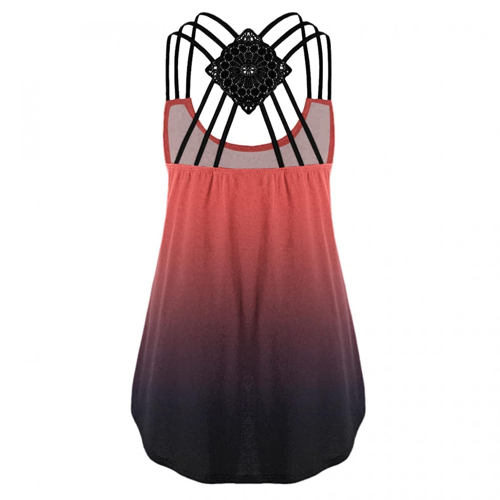 Trendy Women's Summer Tank Tops - Casual Sleeveless U-Neck Printed Blouse with Back Hem Detail | Perfect for Beach, Gym, and Everyday Wear | Great Gift for Her