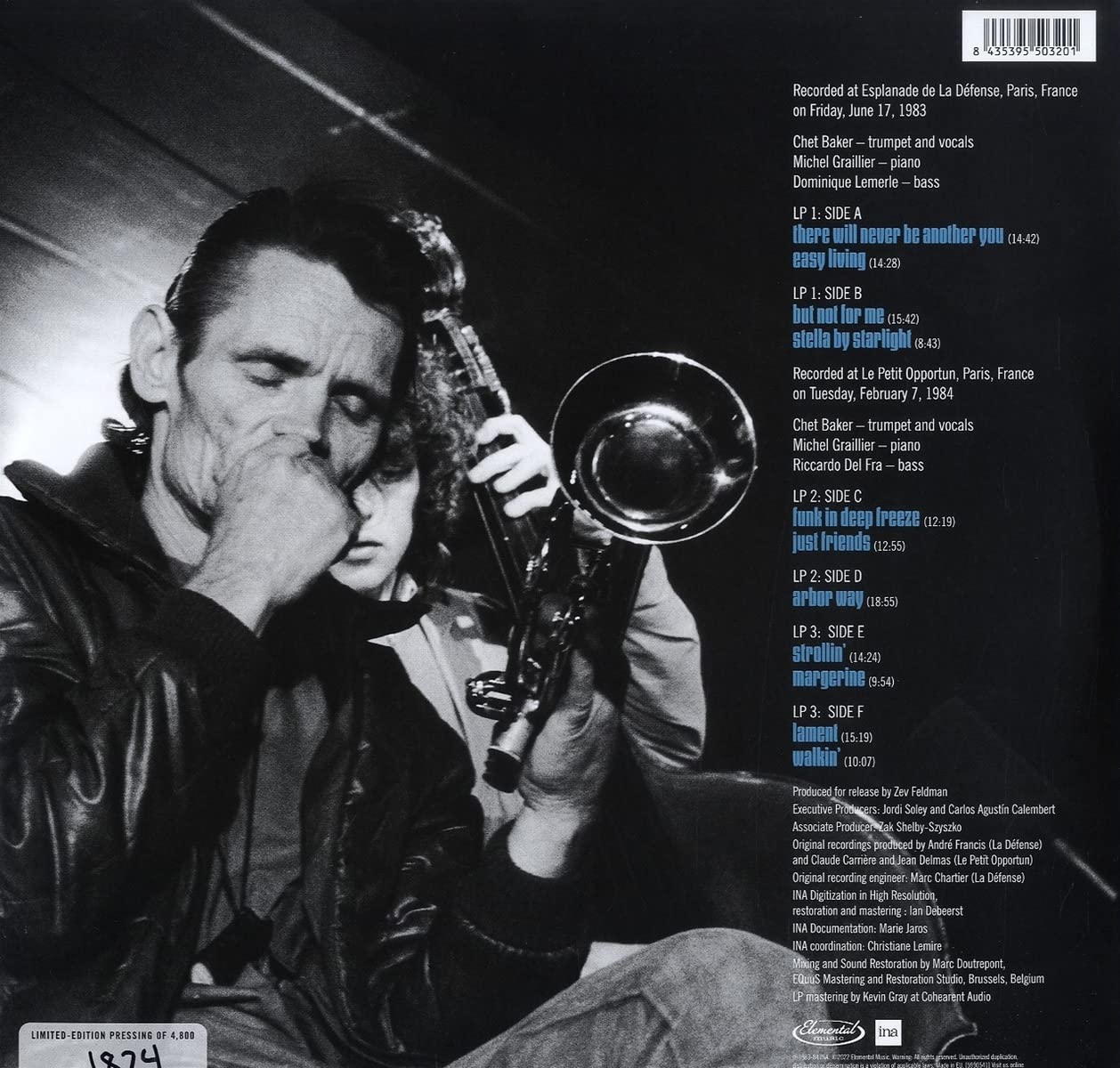 Chet Baker Trio - Live in Paris: Radio France Recordings (1983-84 Unreleased Jazz Performances) | Perfect for Jazz Lovers, Vinyl Collectors & Relaxing Evenings