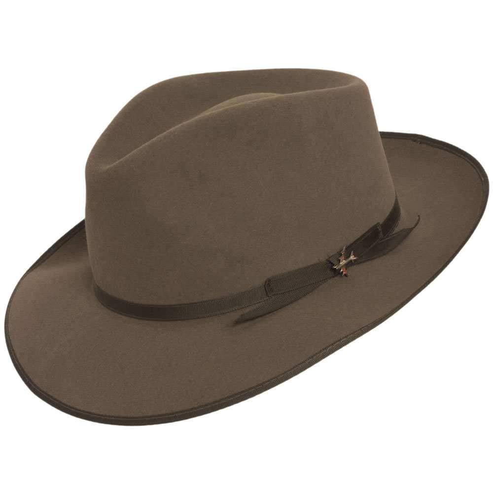 Stetson Stratoliner B Hat - Premium Wool Felt Fedora for Men - Classic Vintage Style Hat for Outdoor, Travel & Casual Wear