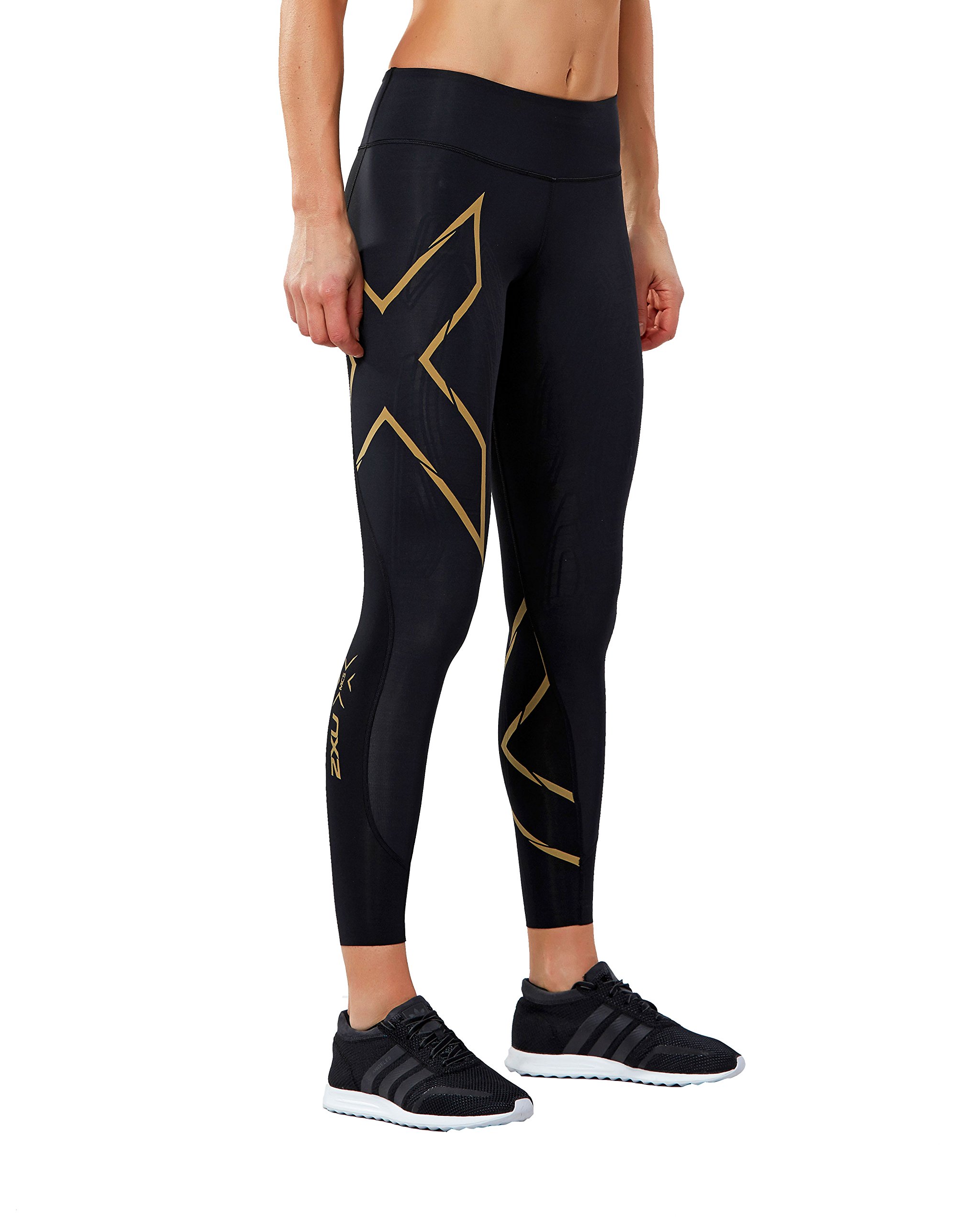 2XU Women's MCS Run Compression Tights - High Performance Running Leggings for Women, Moisture Wicking & Muscle Support - Perfect for Marathon Training, Gym Workouts & Active Lifestyle