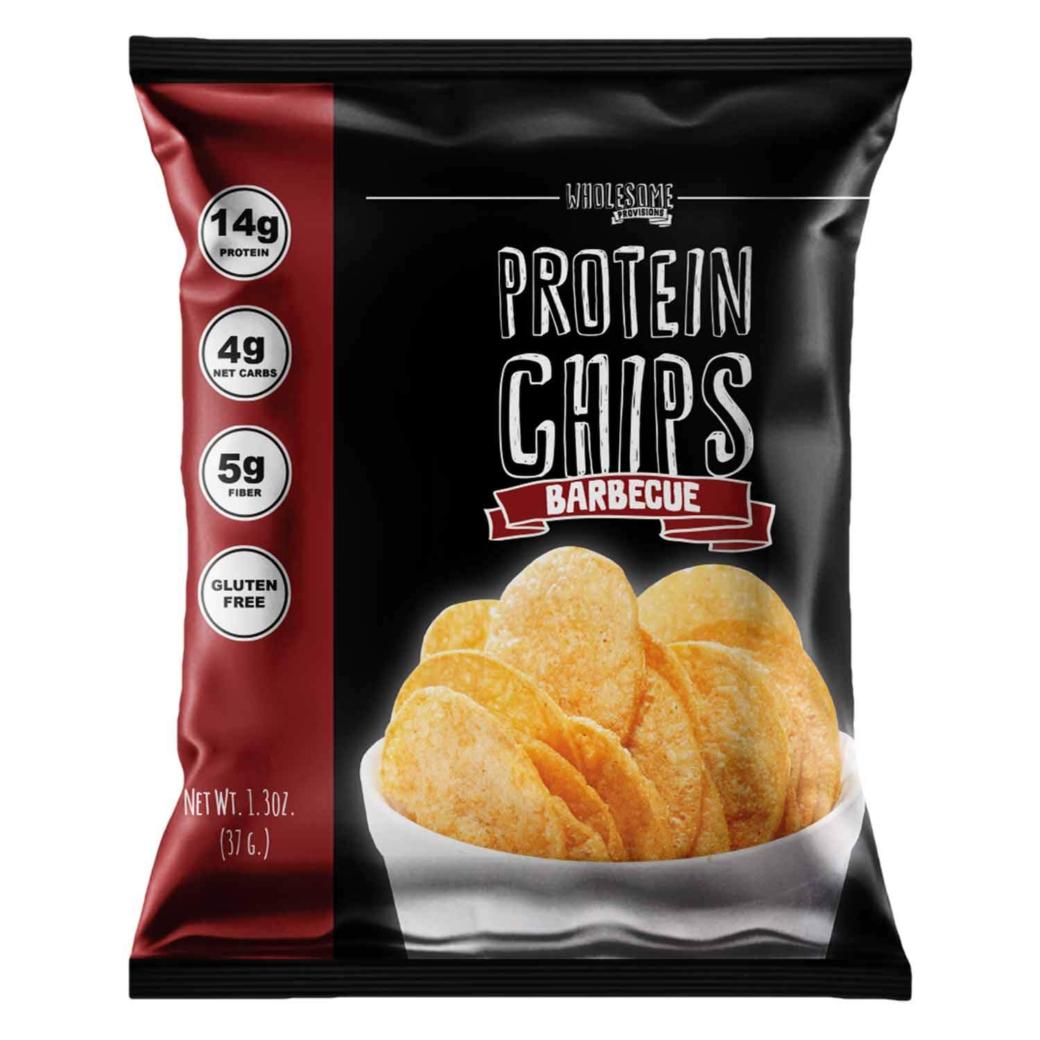 High-Protein Keto Chips - 14g Protein, 3-4g Net Carbs, Gluten Free, Low Carb Snack - Crunchy Protein Crisps for Ketogenic Diet - Made in USA (BBQ Flavor, 1 Pack) - Perfect for On-the-Go Snacking, Workout Fuel & Healthy Lifestyle