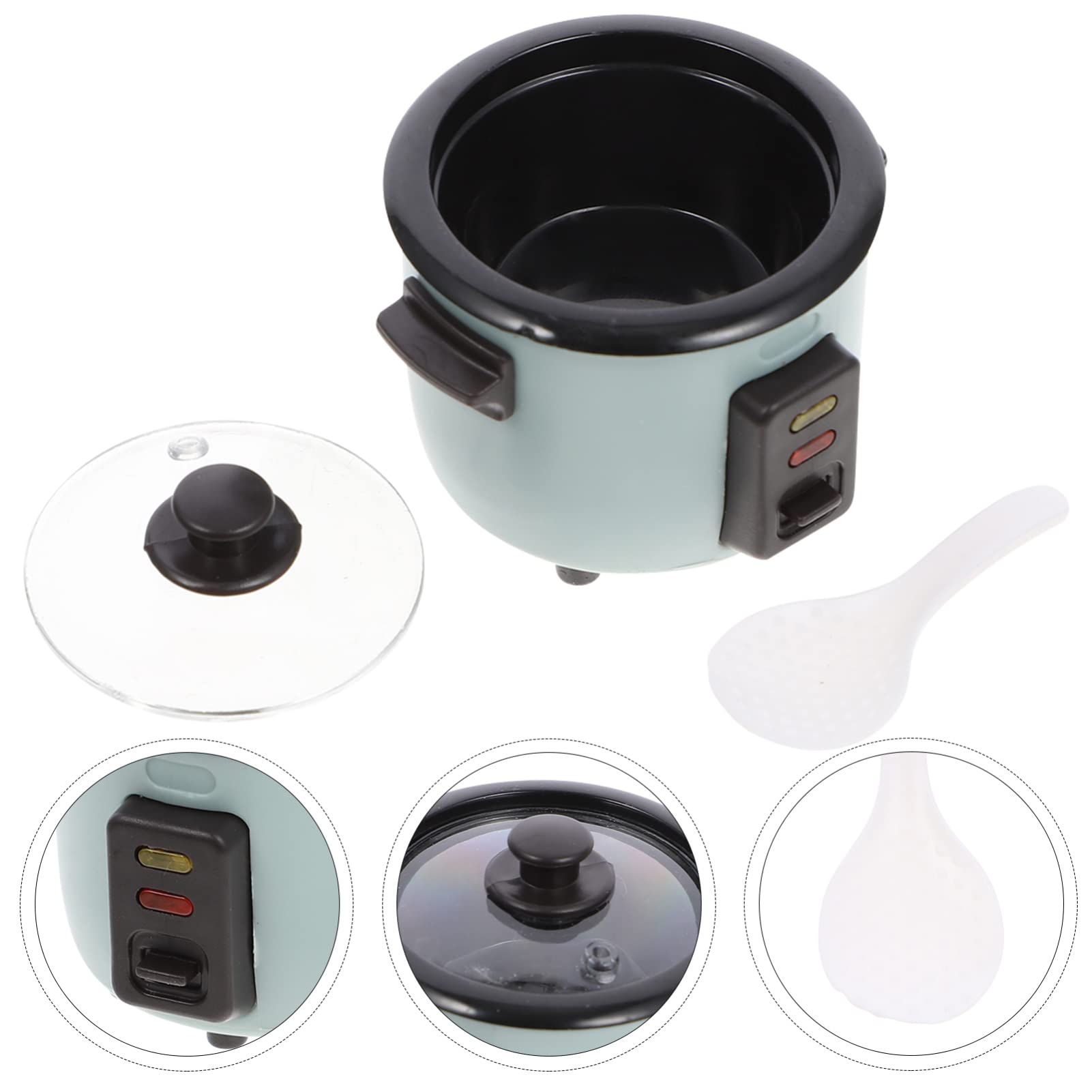 1:12 Scale Miniature Rice Cooker - Zerodeko Dollhouse Kitchen Accessories for Mini House & DIY Scenes | Perfect for Miniature Kitchen Decor, Doll Display, and Model House Decoration