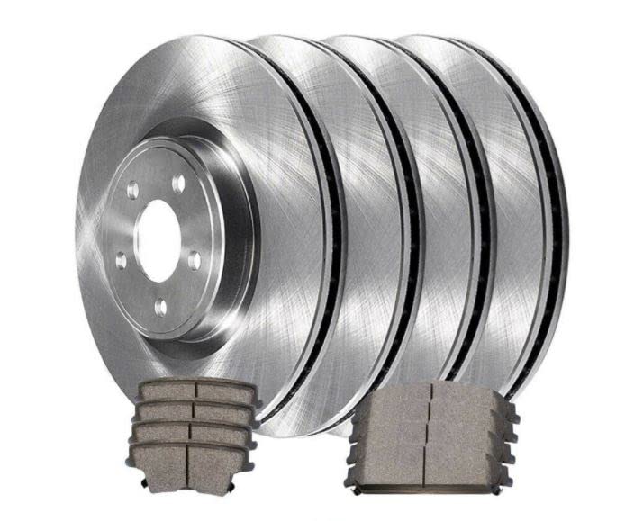 High-Performance Front & Rear Disc Brake Rotors & Ceramic Pads Kit for Dodge Charger & Chrysler 300 - Perfect for Daily Commuting & High-Speed Driving