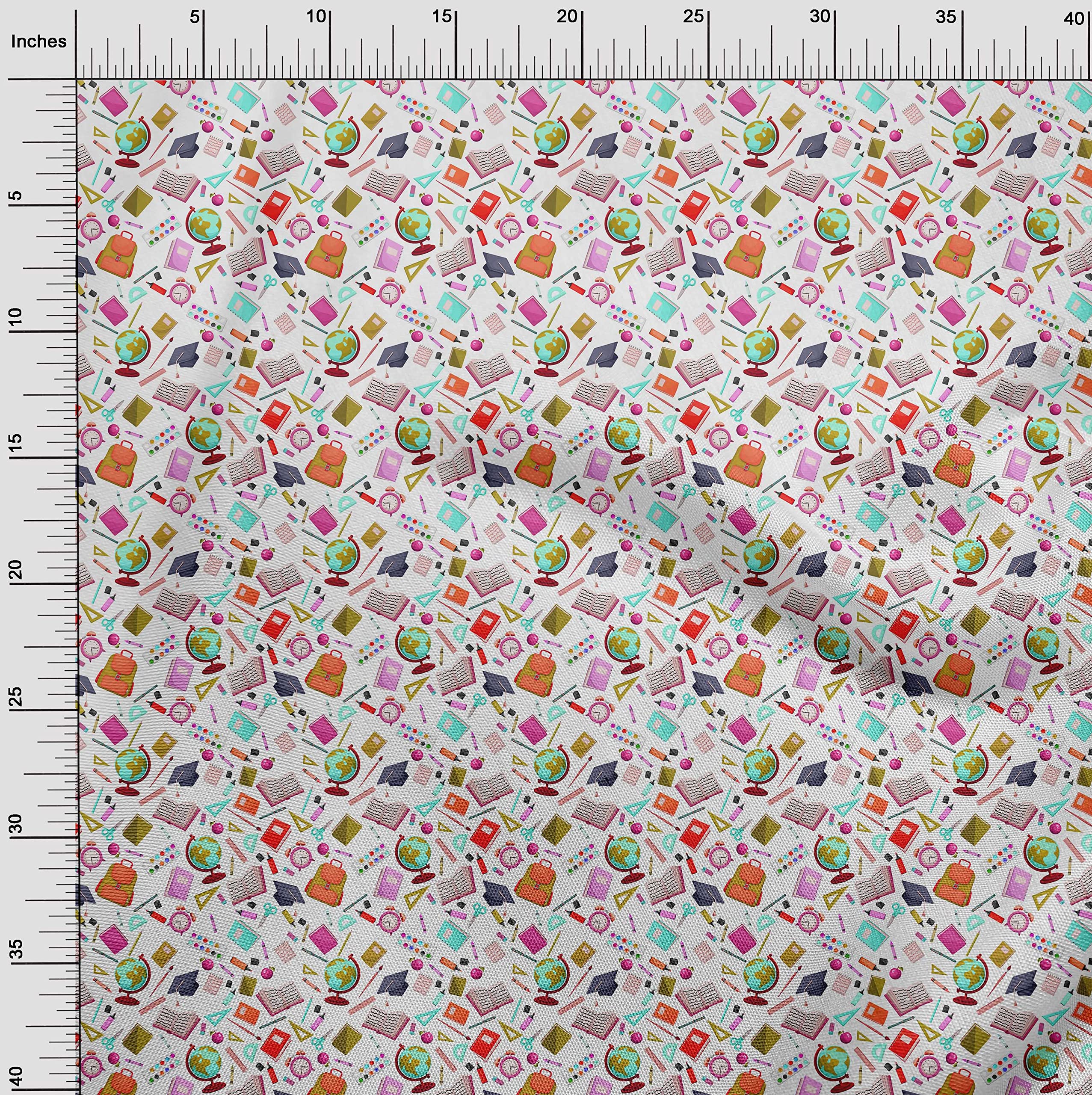 oneOone Silk Tabby Turquoise Green Fabric - 42 Inch Wide Printed Cotton for Kids DIY Clothing & Sewing Supplies by The Yard | Perfect for Dresses, Quilting, and Craft Projects