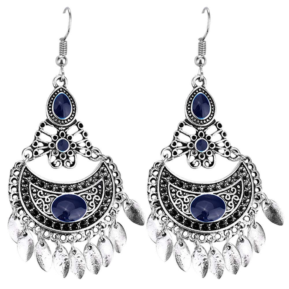 Crystal Pearl Stud Earrings Set - Bohemian Faux Gemstone Geometric Dangle Hook Earrings for Women & Men | Perfect for Banquets, Parties & Everyday Wear