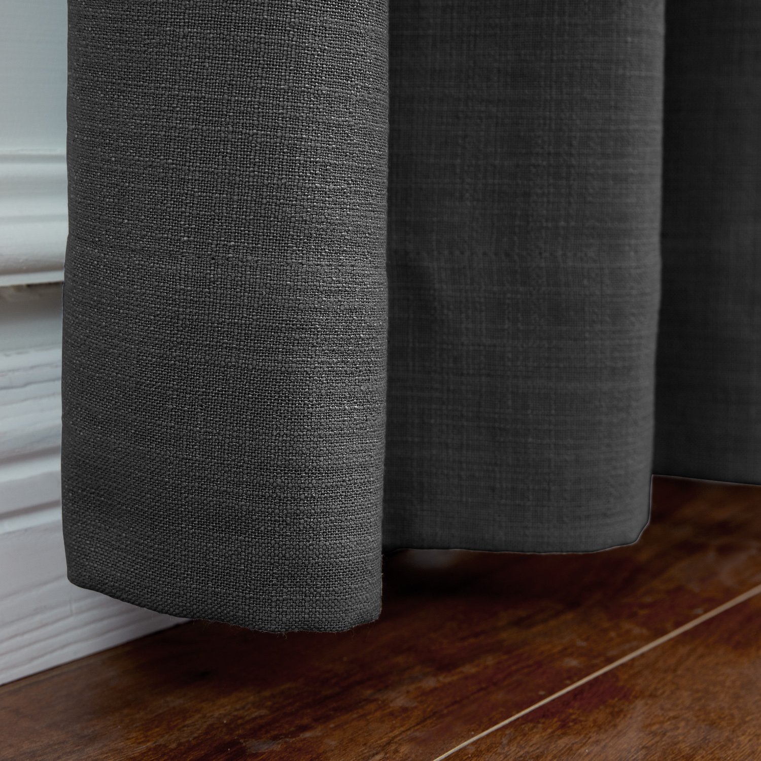 Frelement Extra Wide Breathable Faux Linen Blackout Curtains - Noise Reducing Thermal Insulated Drapes with 4 Hanging Methods, 120
