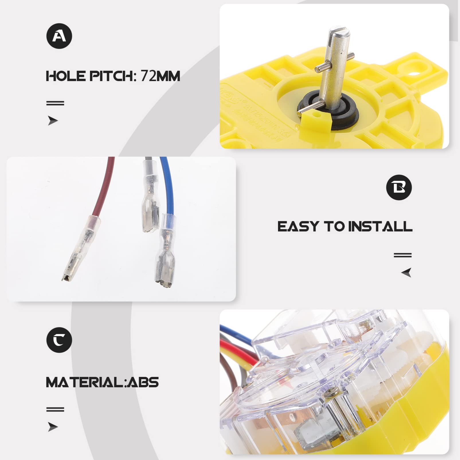 DOITOOL Universal Washing Machine Timer Control Knob - Replacement Part for Semi-Automatic Twin Tub Washers | Perfect for Laundry Rooms, Basements & Off-Grid Living