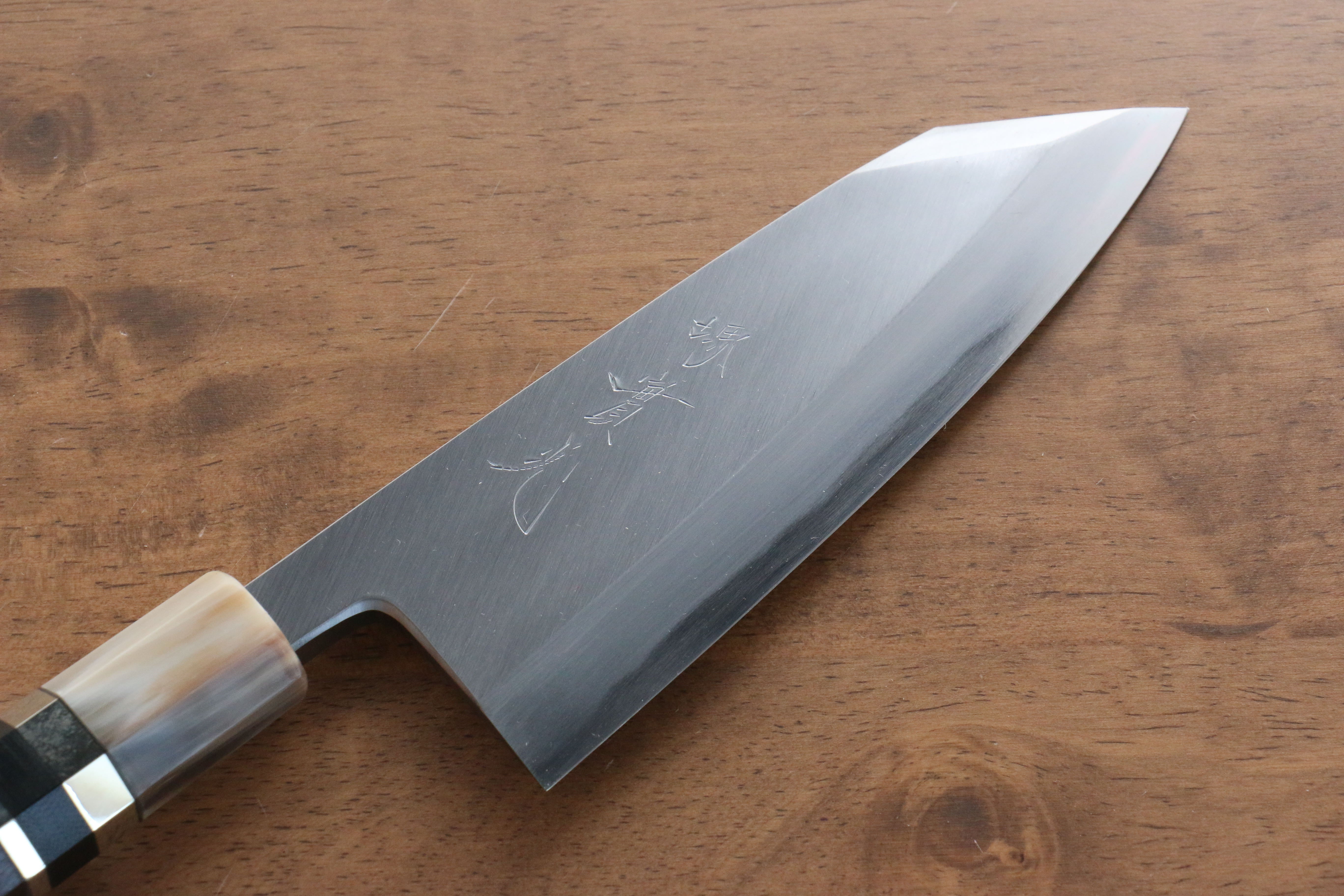 Premium Jikko Shiko White Steel Kiritsuke Deba Knife 150mm - Handcrafted Japanese Kitchen Knife with Ebony Wood & Double Ring Handle - Perfect for Sushi, Fish Filleting & Precision Cutting