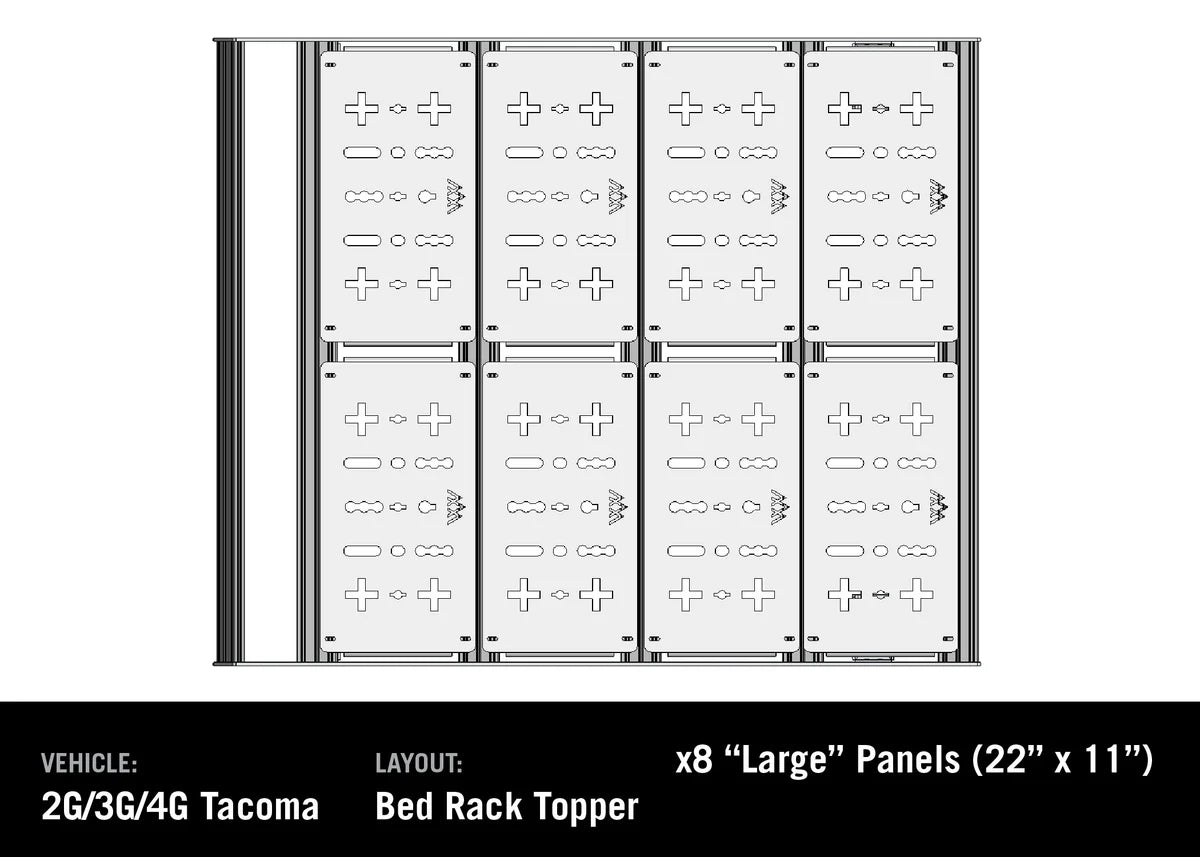 Backwoods Adventure Mods Bed Rack DRIFTR Topper for 2005+ Toyota Tacoma | Heavy Duty Truck Accessories | Perfect for Off-Road Camping & Overlanding Adventures