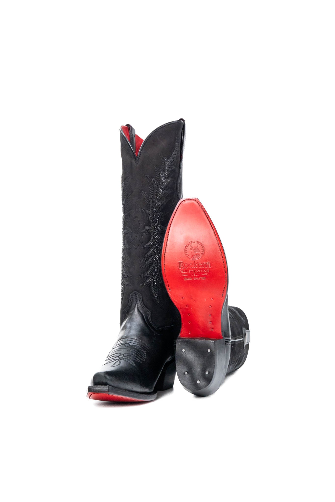 Marisol Women's Western Cowgirl Boots - Mid Calf Snip Toe with Red Sole for Country Dancing & Rodeo Fashion