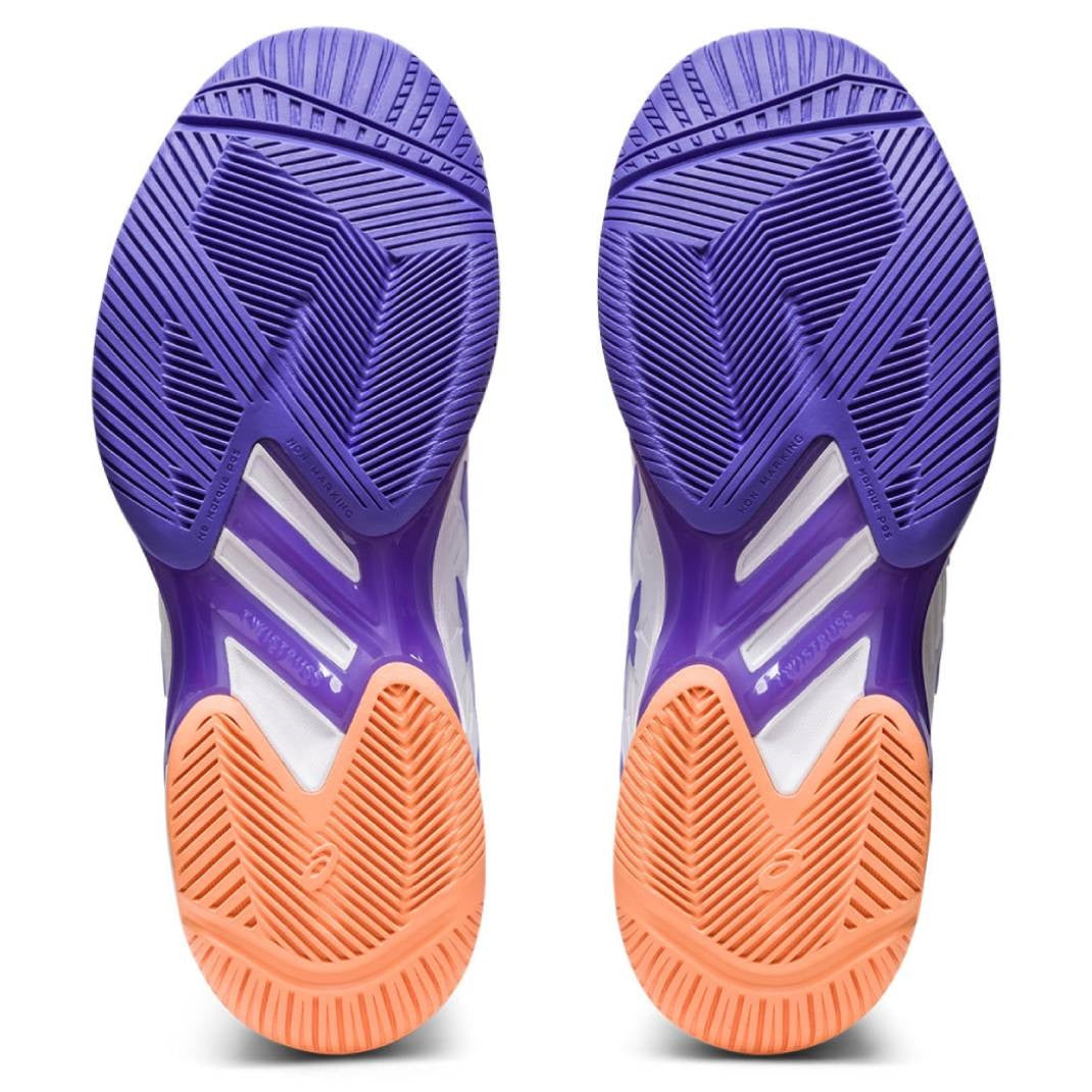 ASICS Solution Speed FF 2 Women's Tennis Shoes - Lightweight Performance Court Shoes for Women | White/Purple Colorway | Ideal for Competitive Tennis Matches & Court Training