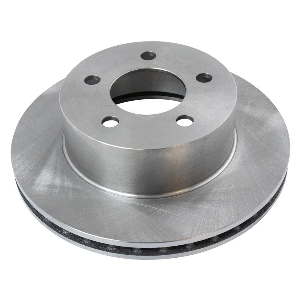 TRQ Front Brake Rotors Set - Vented Disc Brakes Compatible with Jeep Cherokee 1990-1998, Grand Cherokee 1993-1998, Wrangler 1990-1999 & More - Durable Replacement for Smooth Braking Performance - Ideal for Off-Roading, Daily Commuting & Towing