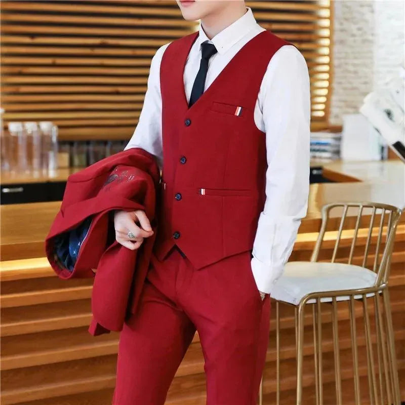 Professional 3-Piece Business Suit for Men - Formal Office Wear & Special Occasions | Wedding, Interview & Corporate Events