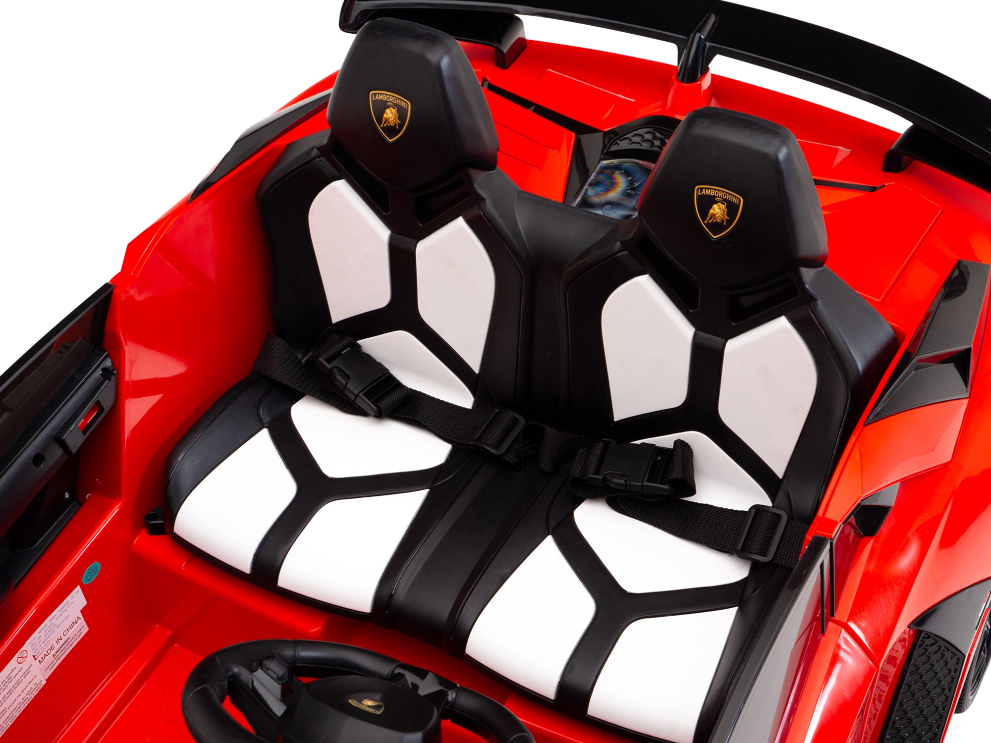 24V Lamborghini SVJ Remote Control Ride-On Drift Car for Kids - Red Electric Toy Car for Indoor & Outdoor Play, Birthday Gifts