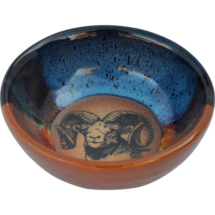 Premium Mountainscape Bighorn Sheep Dinnerware Set - Rustic Ceramic Plates & Bowls for Cabin, Lodge & Western Home Decor - Perfect for Camping, Hunting Trips & Outdoor Entertaining