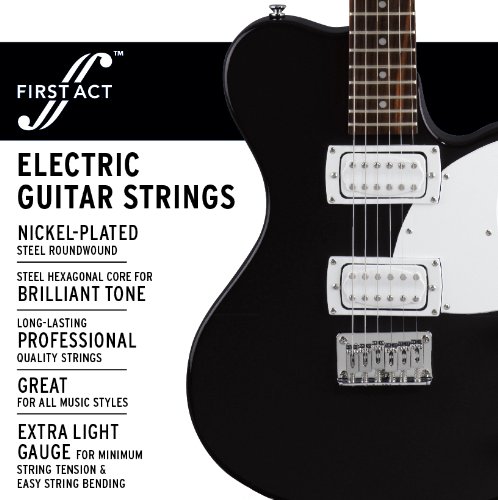 First Act MX649 Extra-Light Electric Guitar Strings - Best for Beginners & Practice Sessions | Smooth Playability & Bright Tone for Rock, Blues & Pop Music