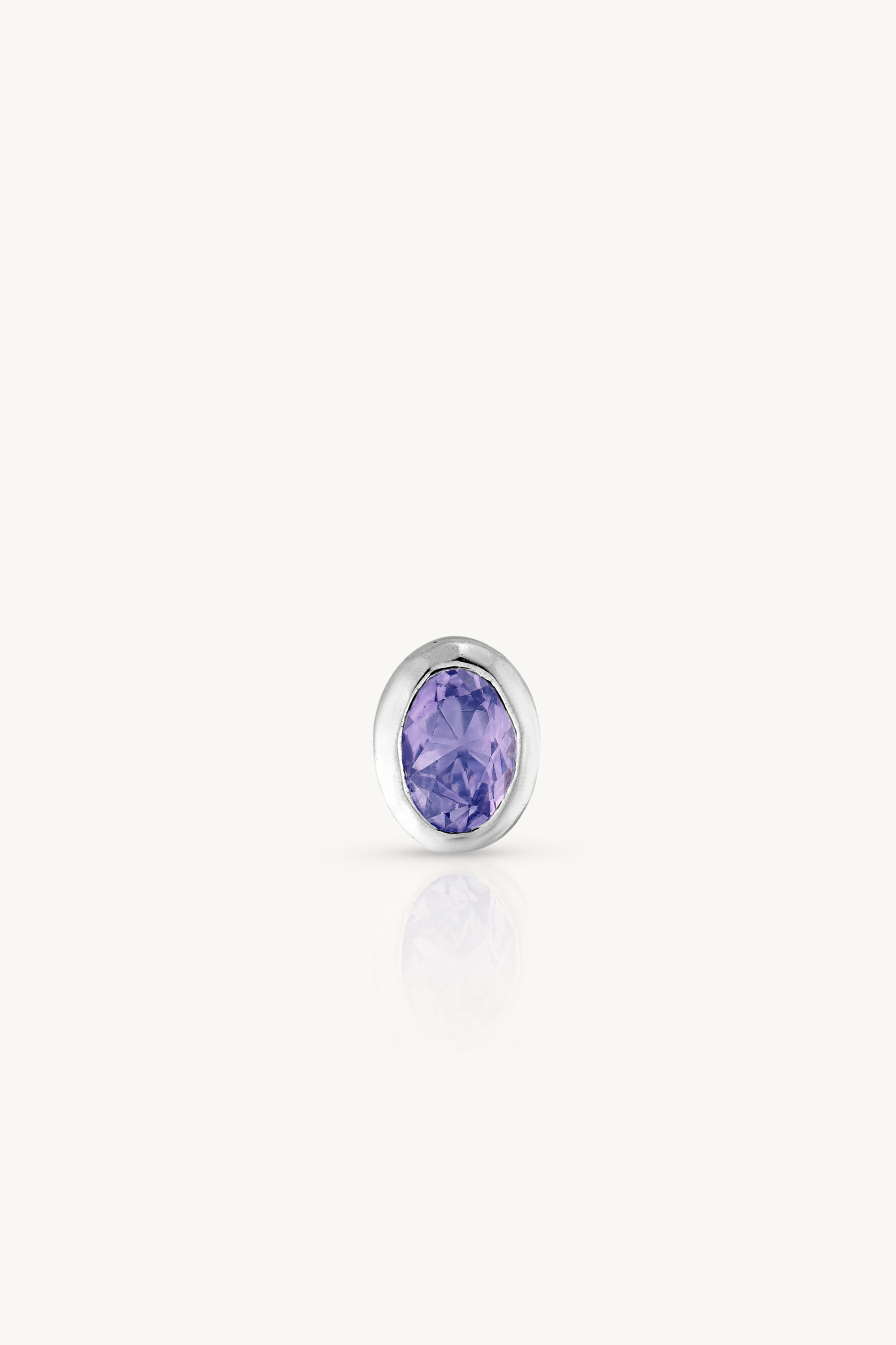 December Tanzanite Silver Birthstone Oval Charm Pendant - Perfect for Necklaces, Bracelets & Jewelry Gifts