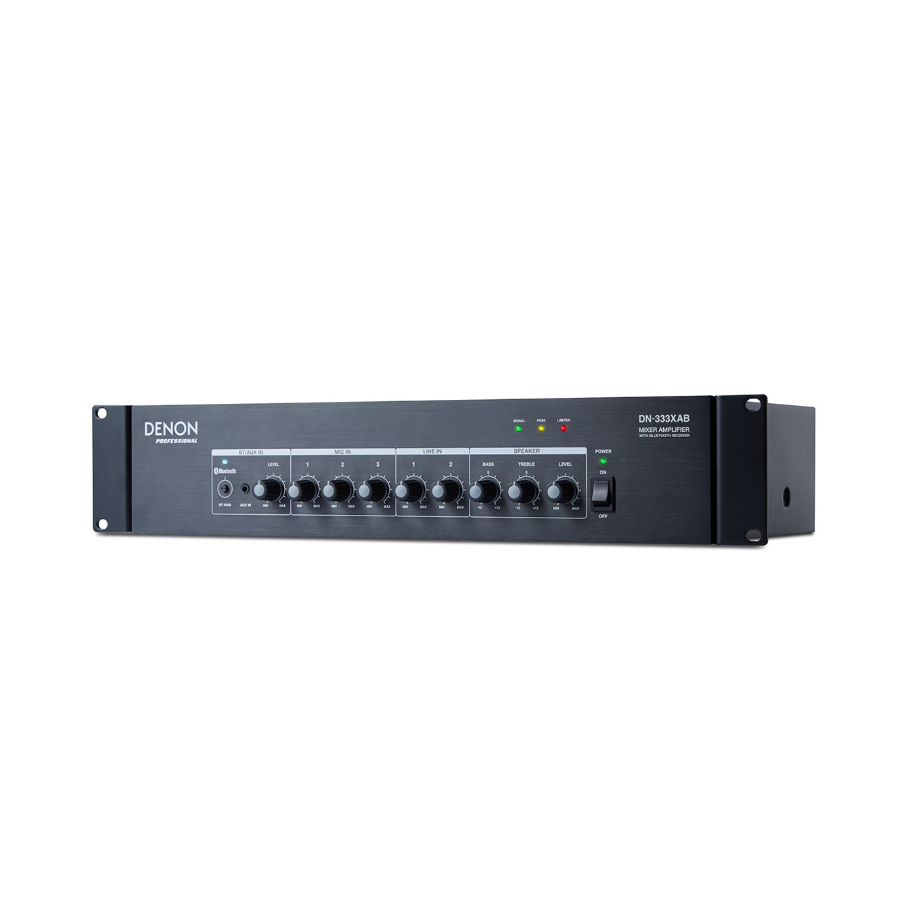 Denon DN-333XAB 6-Channel Bluetooth Line Mixer Amplifier - Professional Audio Mixing for DJs, Bands & Home Studios (Open Box)