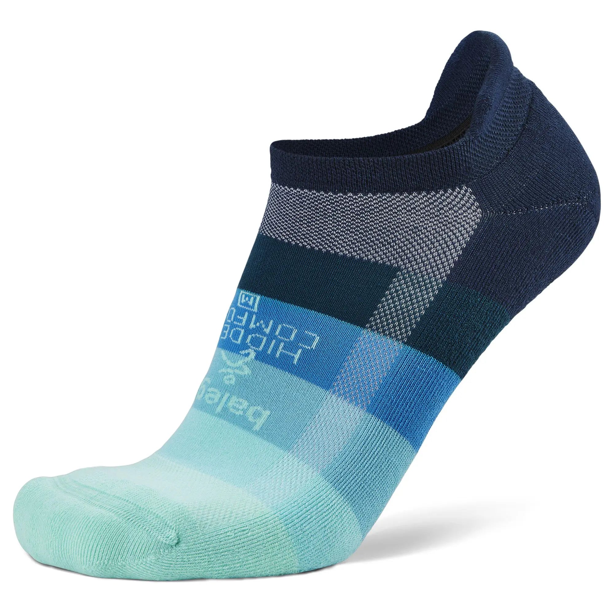 Hidden Comfort Running Socks for Men & Women - Moisture Wicking Cushioned Athletic Socks (Legion Blue/Light Aqua) - Perfect for Jogging, Gym Workouts & Marathon Training