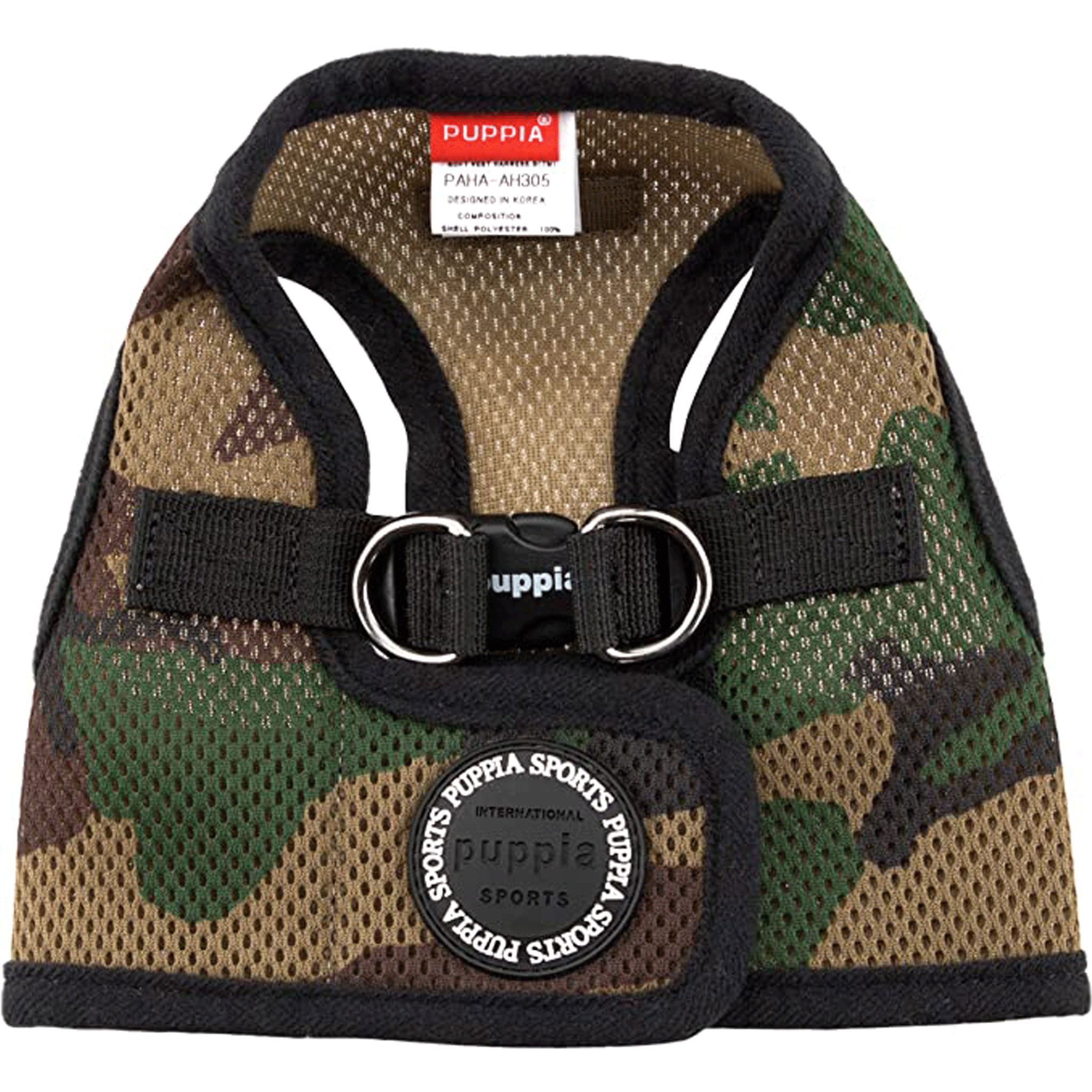 Puppia Camo Soft Step-In Dog Harness Vest - Adjustable & Breathable for Small to Medium Dogs - Perfect for Walking, Hiking & Outdoor Adventures