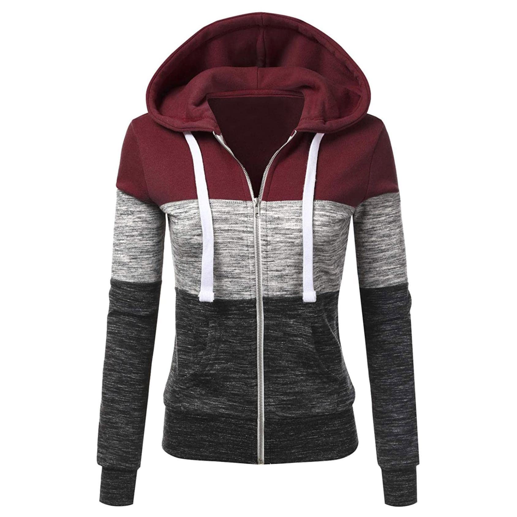 FMCHICO Women's Lightweight Zip-Up Hoodie Jacket - Thin & Comfortable Pullover Sweatshirt for Women (Plus Size Available) - Perfect for Casual Wear, Outdoor Activities & Layering