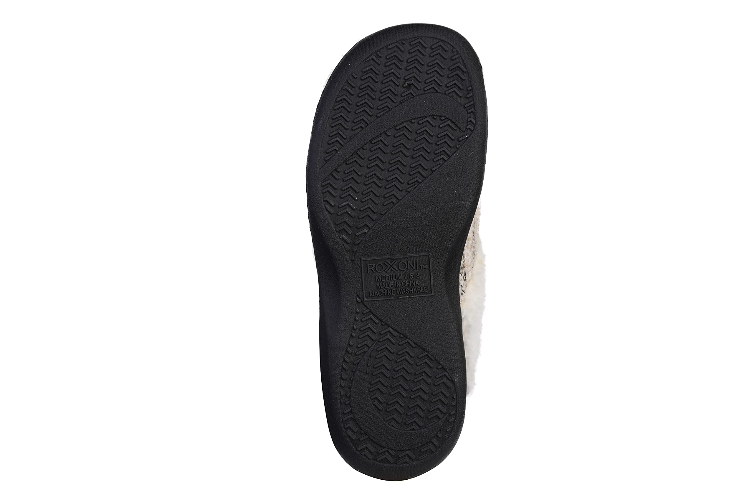Roxoni Women's Fleece-Lined Knit House Slippers - Cozy Non-Slip Indoor Clog Shoes for Winter Comfort at Home, Bedroom & Lounge