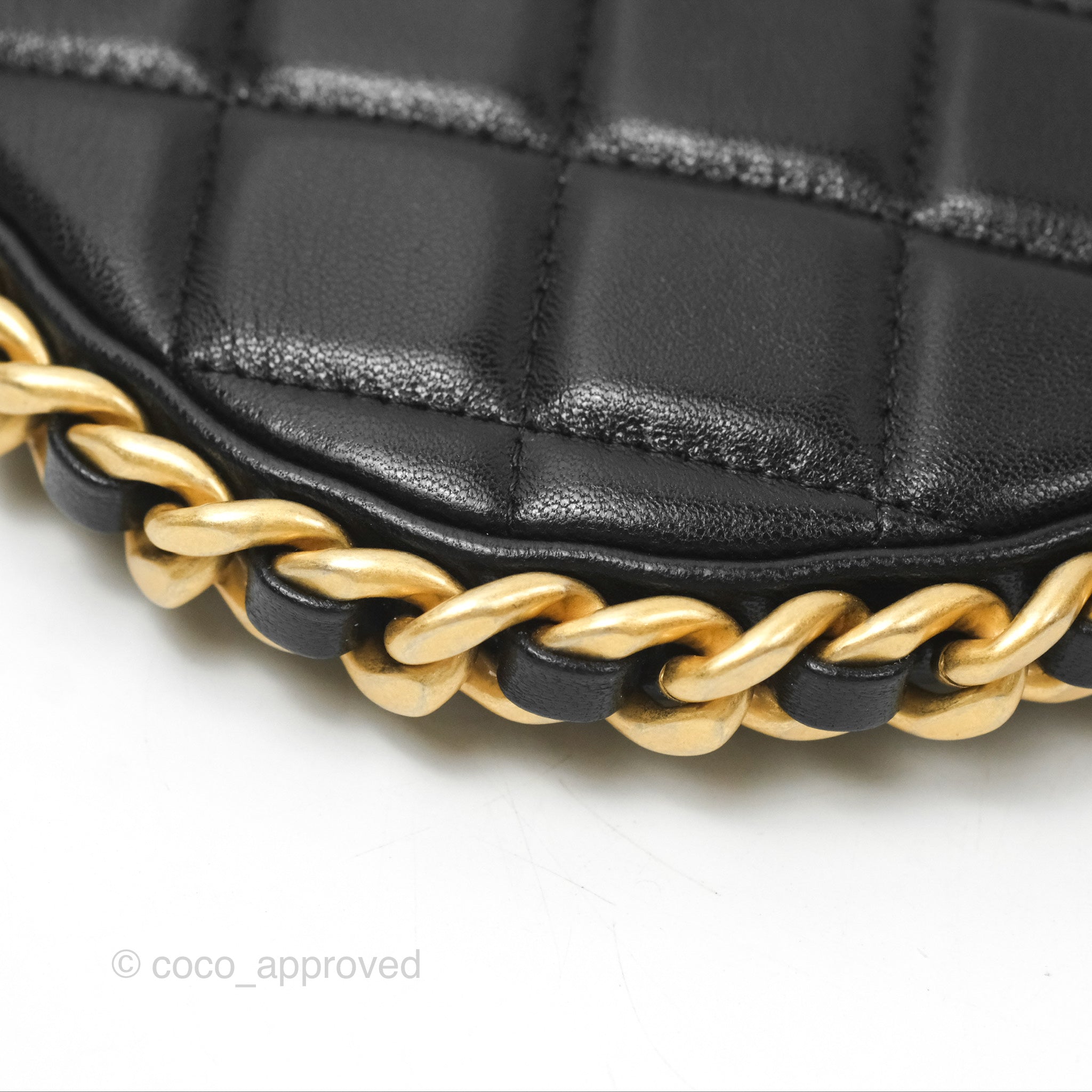 Chanel Chain Around Hobo Bag Black Lambskin Leather with Aged Gold Hardware 23B - Luxury Shoulder Bag for Women, Perfect for Evening Parties & Date Nights