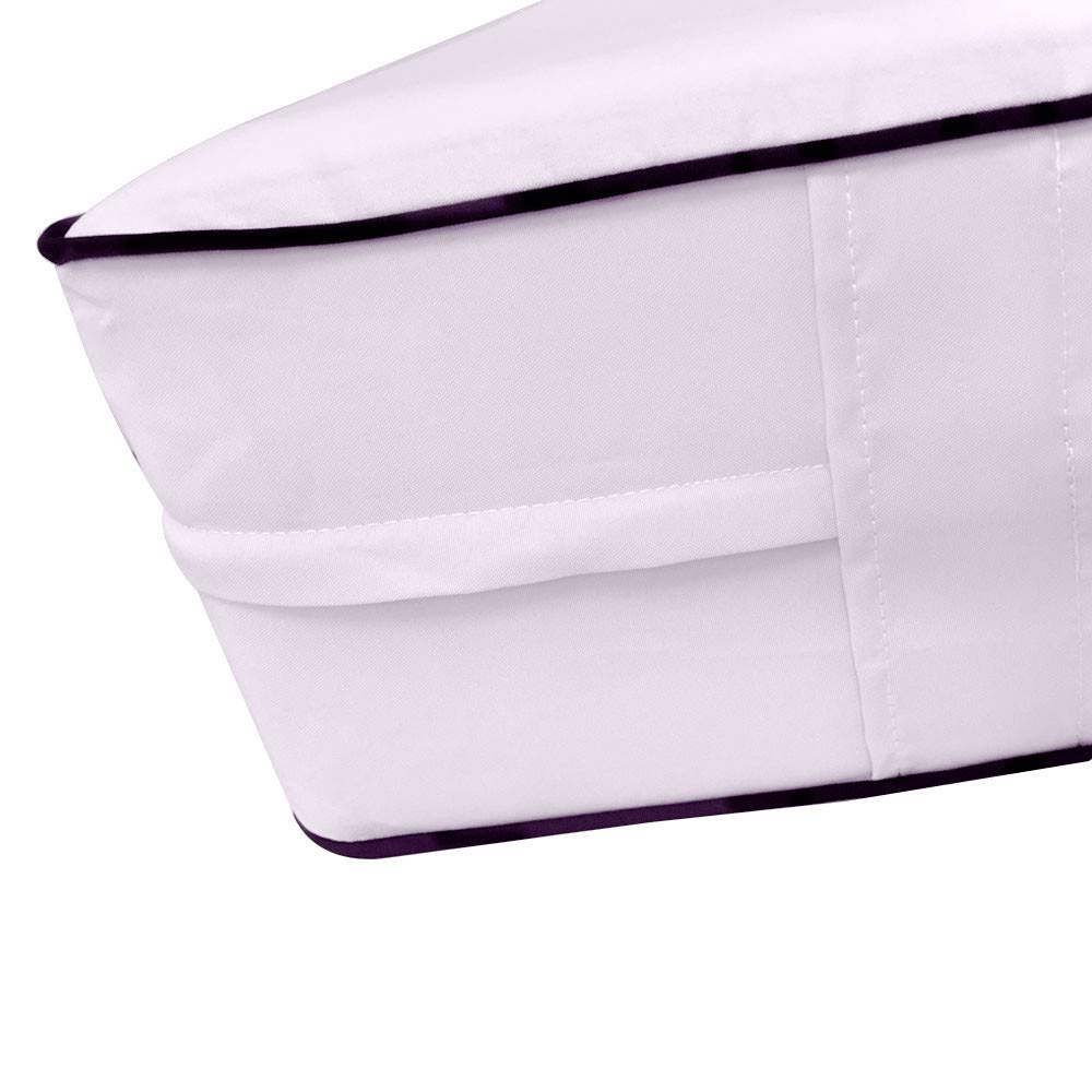 Prolinemax Outdoor Style 1 Twin-XL Daybed Mattress Cover with Contrast Trim - Fitted Bolster Pillow Sheet AD107 - Perfect for Patio Furniture, Sunroom Decor & Guest Bedding
