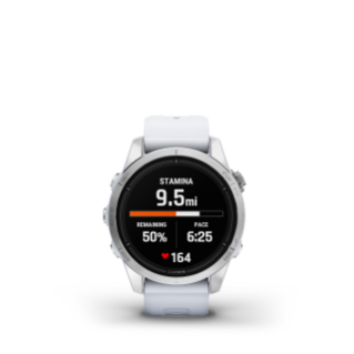 Garmin Epix Pro (Gen 2) Smartwatch - 42mm Silver Stainless Steel Case with Whitestone Band | GPS, Heart Rate Monitor, Sports & Fitness Tracking | Perfect for Running, Hiking & Outdoor Adventures